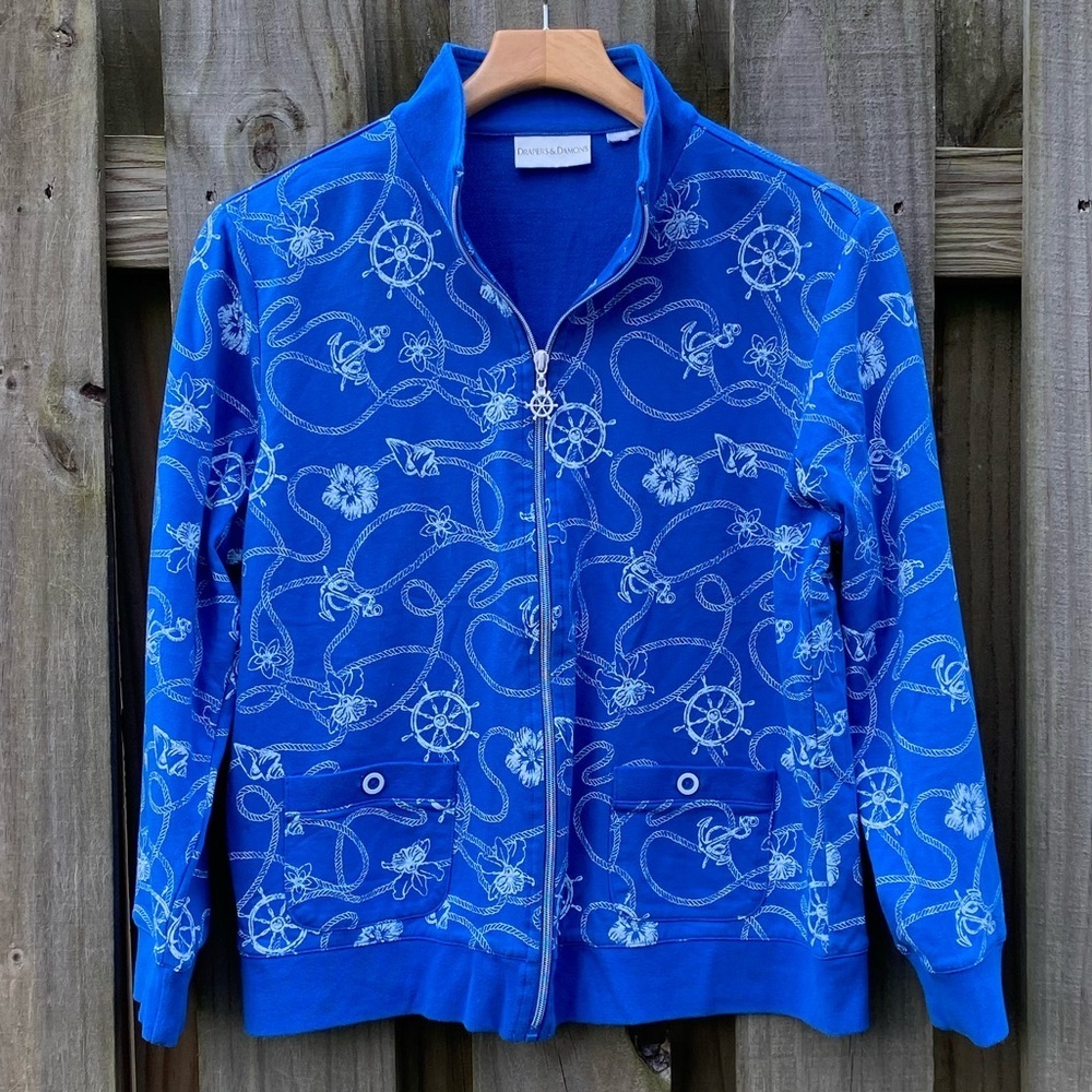 ⚓️⛵️DRAPERS & DAMON XL Nautical Terry Jacket